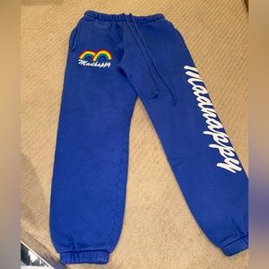Vans x Madhappy blue with rainbows sweatpants